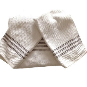 Soho Living White Bath Hand Towels Matching Set Bathroom Accessories Home Decor